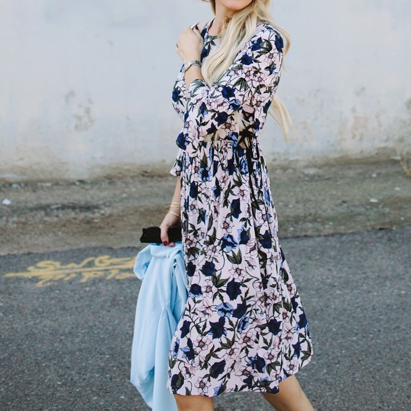 Topshop - Floral Midi Dress - Picture 4 of 7